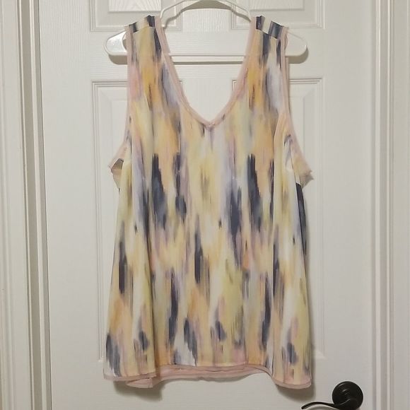 torrid Tops - Torrid watercolor sleeveless blouse, size 2x